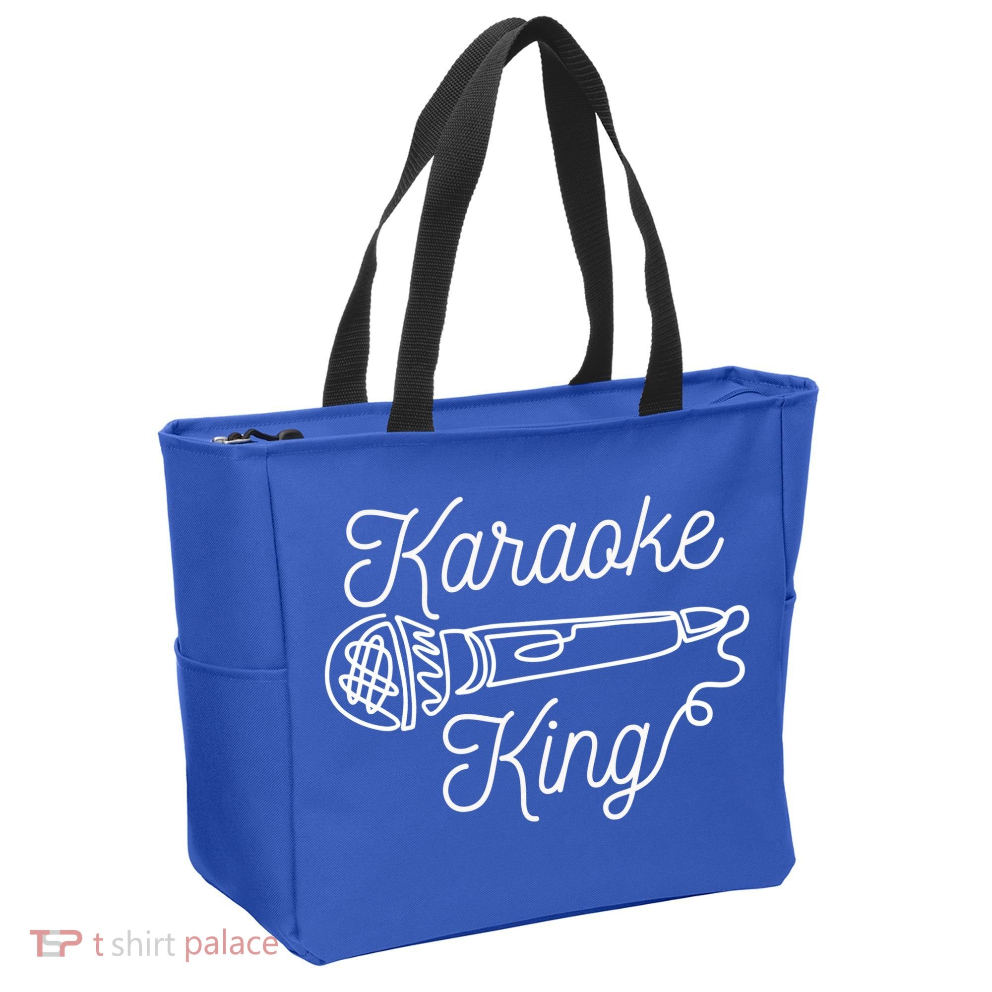 Karaoke King Microphone Musical Tote Bag