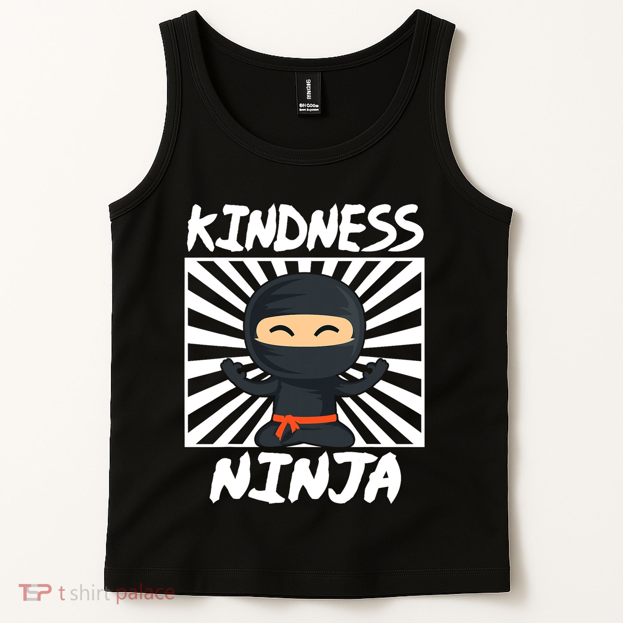 Kids Kindness Ninja Anti Bullying Gift Orange Unity Day Tank Top