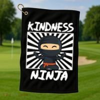 Kids Kindness Ninja Anti Bullying Gift Orange Unity Day Golf Towel thumb 1