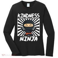 Kids Kindness Ninja Anti Bullying Gift Orange Unity Day Women's Long Sleeve Shirt thumb 0