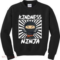 Kids Kindness Ninja Anti Bullying Gift Orange Unity Day Kids Sweatshirt thumb 0
