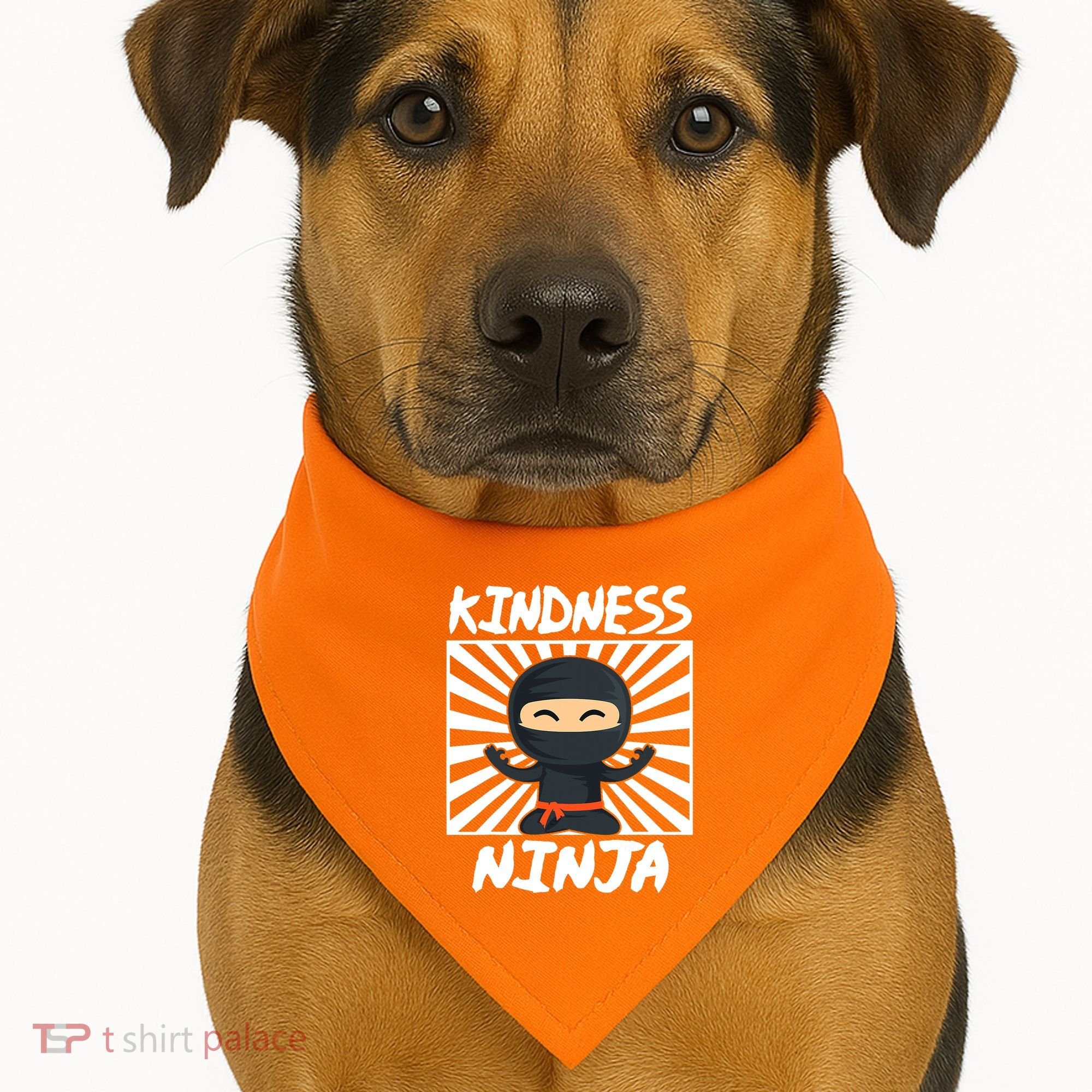 Kids Kindness Ninja Anti Bullying Gift Orange Unity Day USA-Made Doggie Bandana