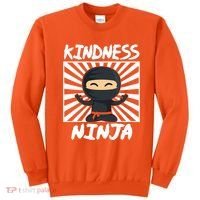 Kids Kindness Ninja Anti Bullying Gift Orange Unity Day Sweatshirt thumb 0