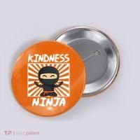 Kids Kindness Ninja Anti Bullying Gift Orange Unity Day Button thumb 0