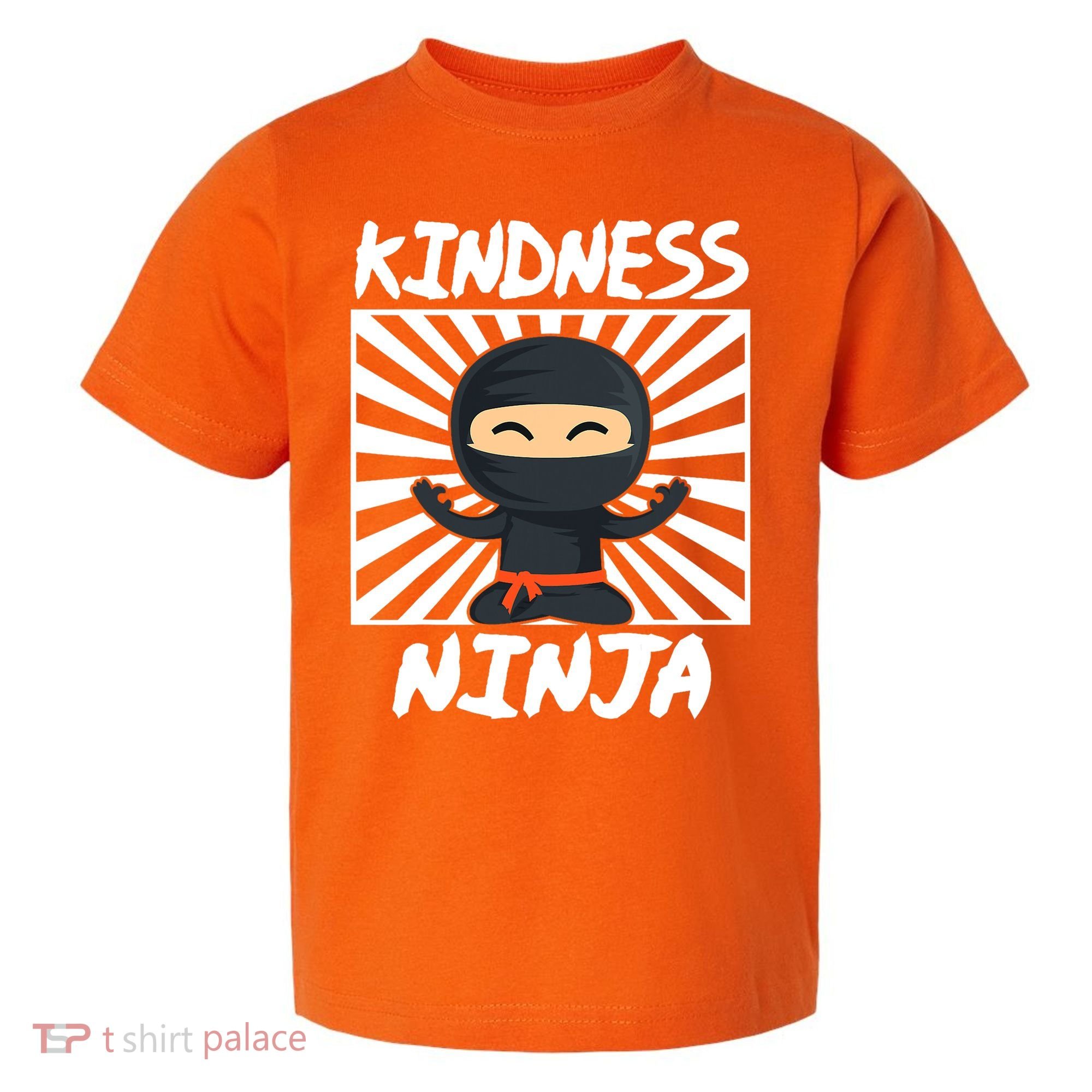 Kids Kindness Ninja Anti Bullying Gift Orange Unity Day Toddler T-Shirt