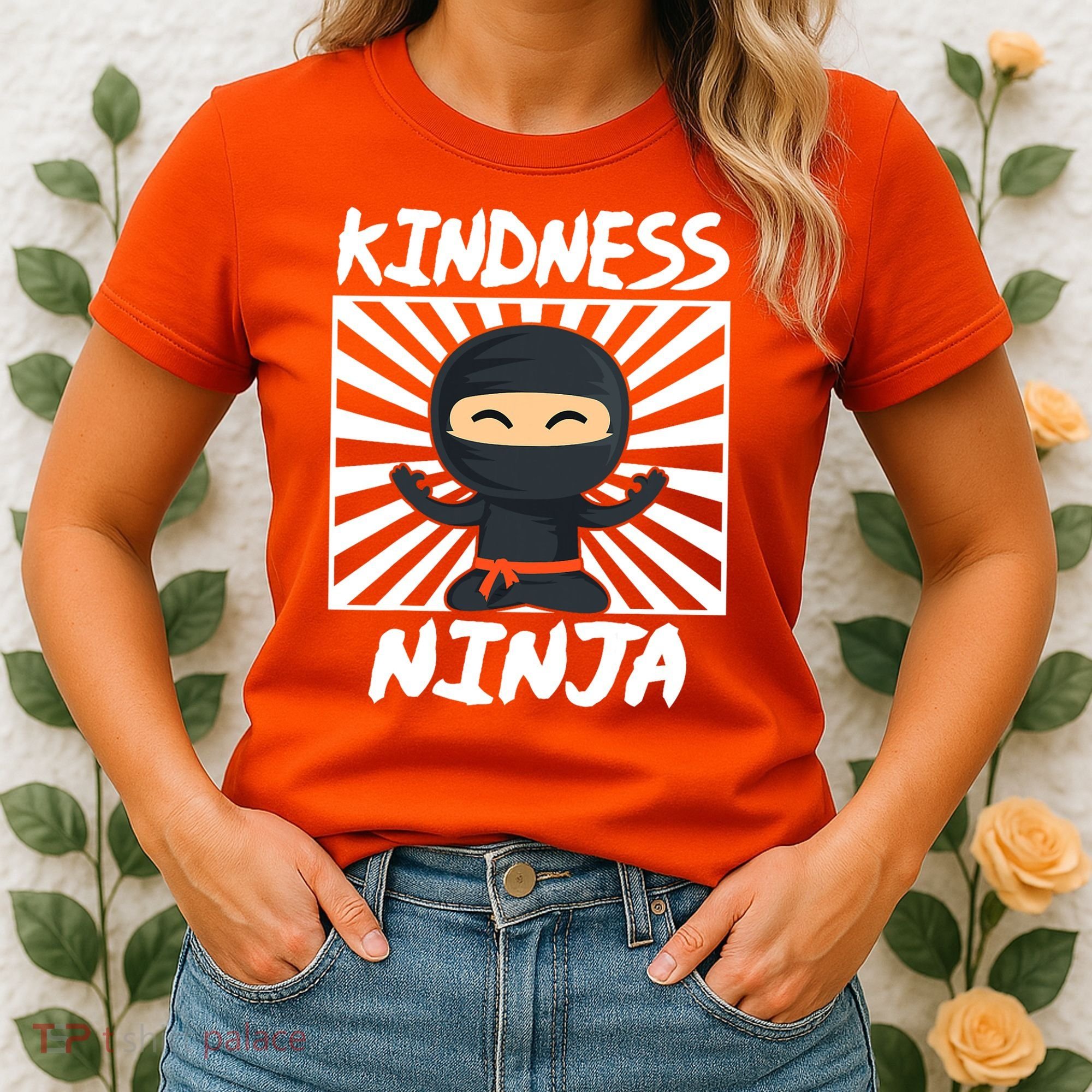 Kids Kindness Ninja Anti Bullying Gift Orange Unity Day Women's T-Shirt