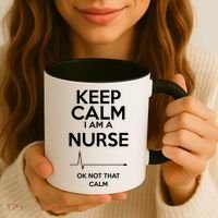 Keep Calm IM A Nurse Ok Not That Calm Coffee Mug thumb 3