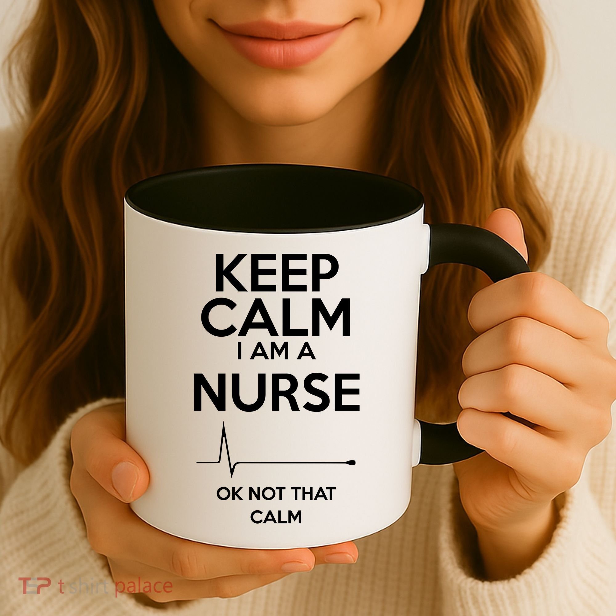 Keep Calm IM A Nurse Ok Not That Calm Coffee Mug
