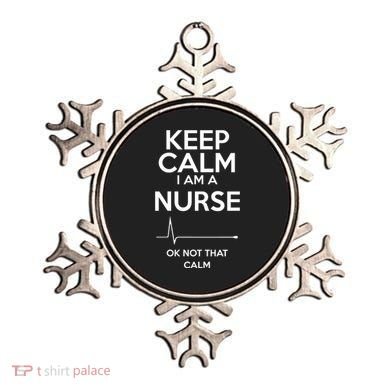 Keep Calm IM A Nurse Ok Not That Calm Ornament