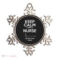 Keep Calm IM A Nurse Ok Not That Calm Ornament thumb 0