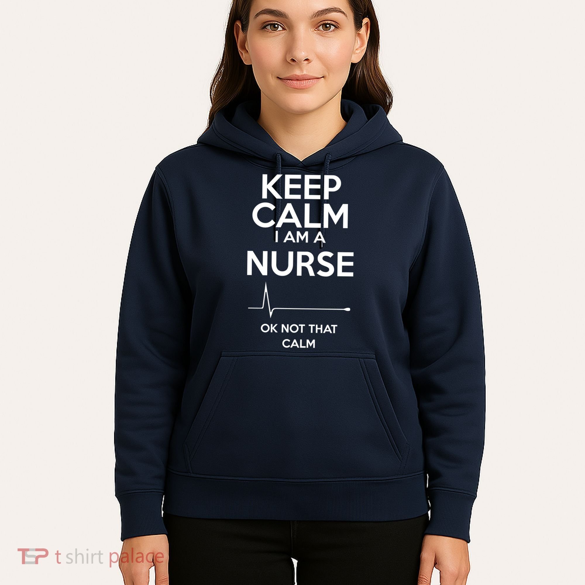 Keep Calm IM A Nurse Ok Not That Calm Hoodie