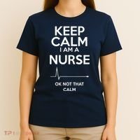 Keep Calm IM A Nurse Ok Not That Calm T-Shirt thumb 4