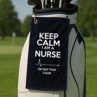 Keep Calm IM A Nurse Ok Not That Calm Golf Towel thumb 2