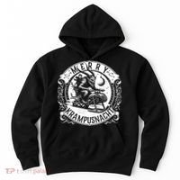 Krampusnacht Krampus On A Snowmobile Hoodie thumb 0