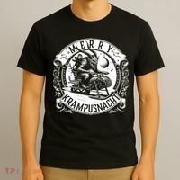 Krampusnacht Krampus On A Snowmobile T-Shirt thumb 3