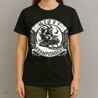 Krampusnacht Krampus On A Snowmobile T-Shirt thumb 4