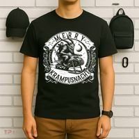 Krampusnacht Krampus On A Snowmobile T-Shirt thumb 6