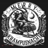 Krampusnacht Krampus On A Snowmobile Women's Hoodie thumb 2