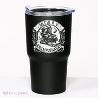 Krampusnacht Krampus On A Snowmobile Tumbler thumb 0