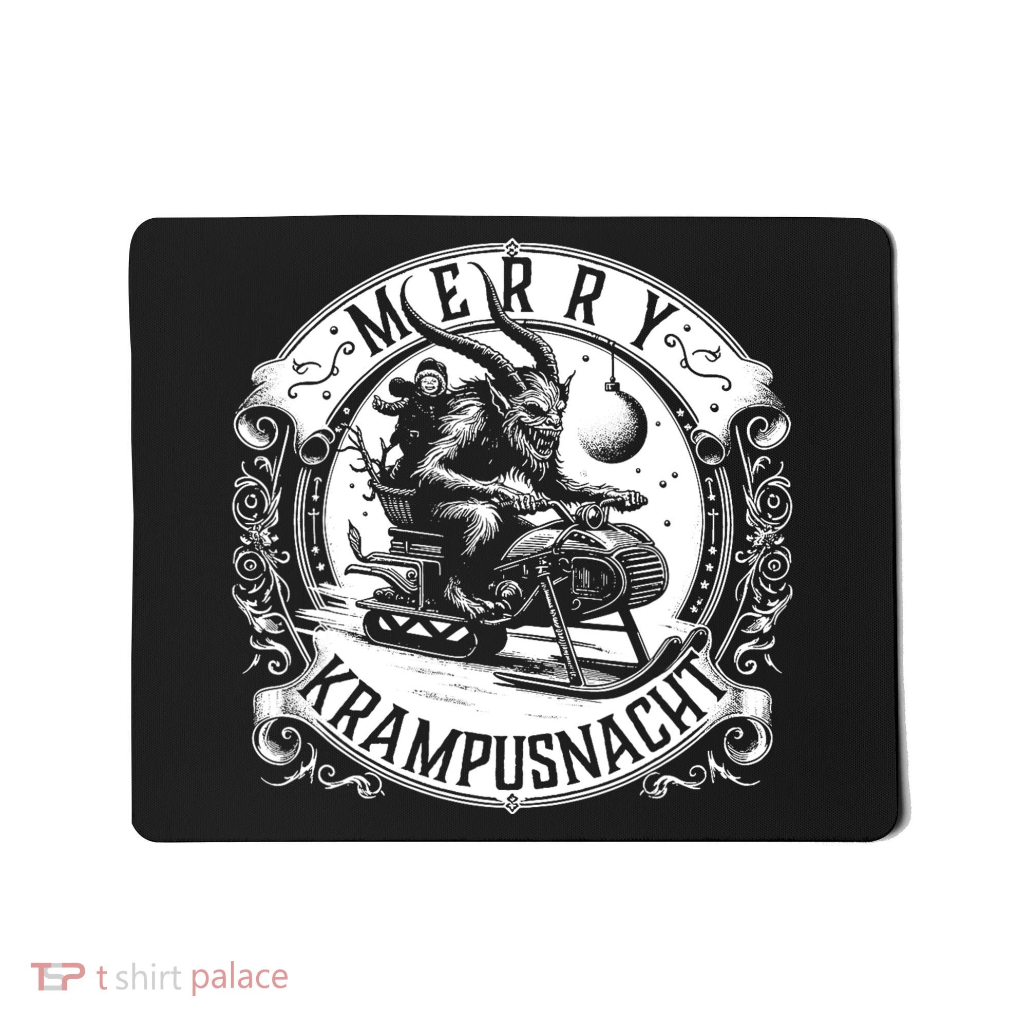 Krampusnacht Krampus On A Snowmobile Mousepad