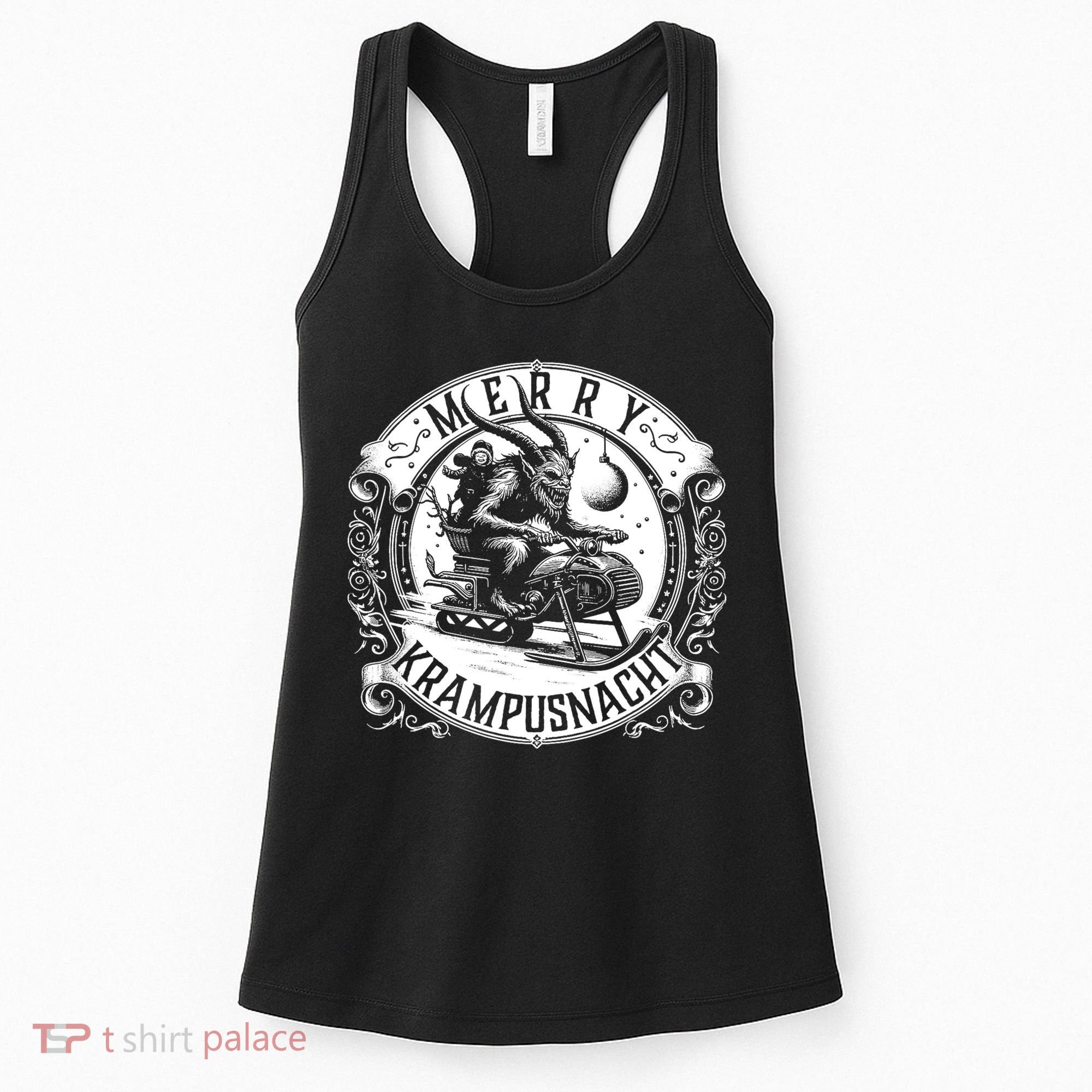 Krampusnacht Krampus On A Snowmobile Women's Tank Top