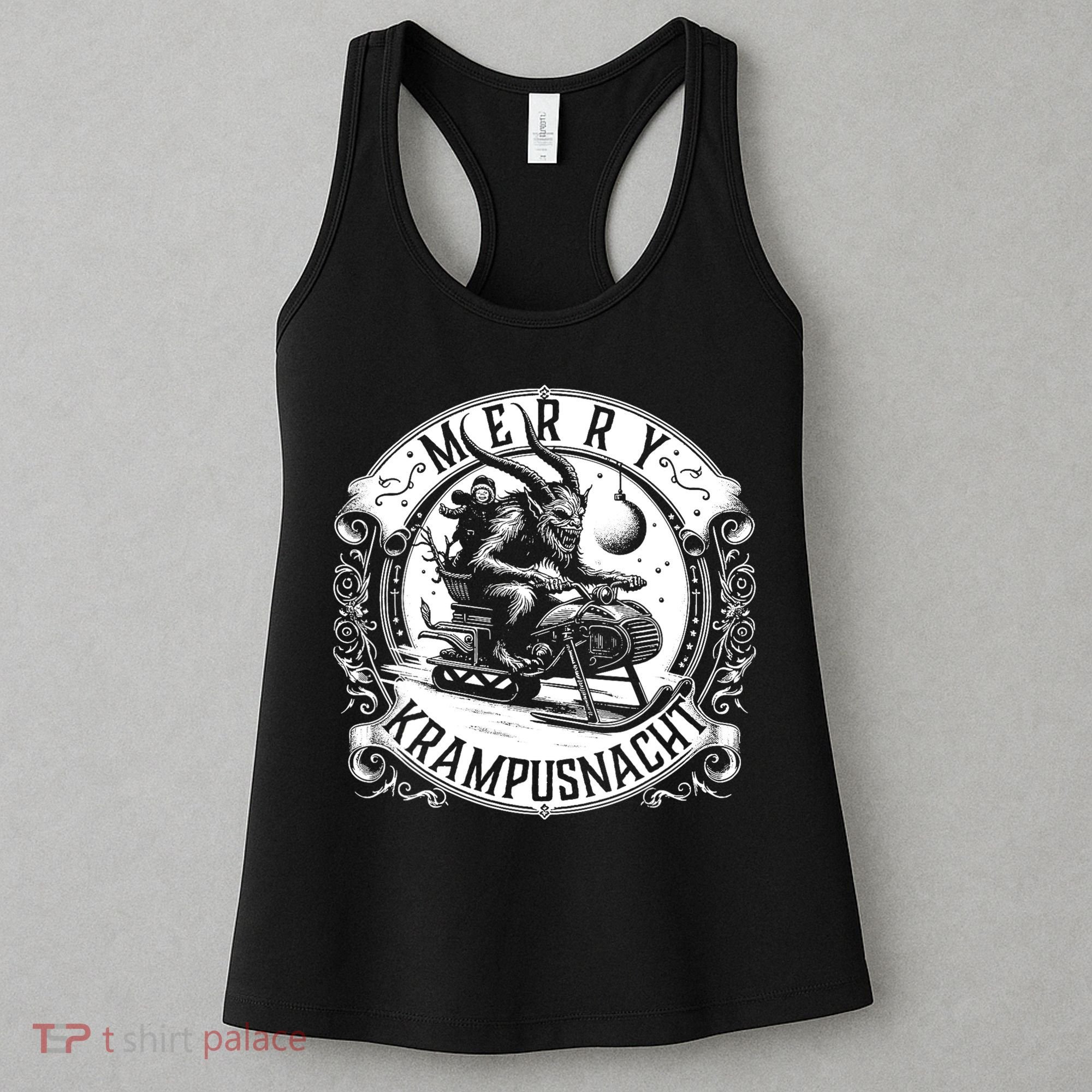 Krampusnacht Krampus On A Snowmobile Women's Tank Top