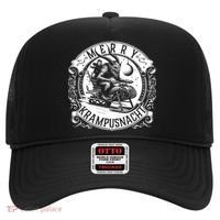 Krampusnacht Krampus On A Snowmobile Hat thumb 0