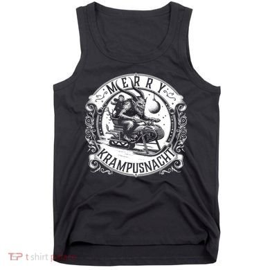 Krampusnacht Krampus On A Snowmobile Tank Top