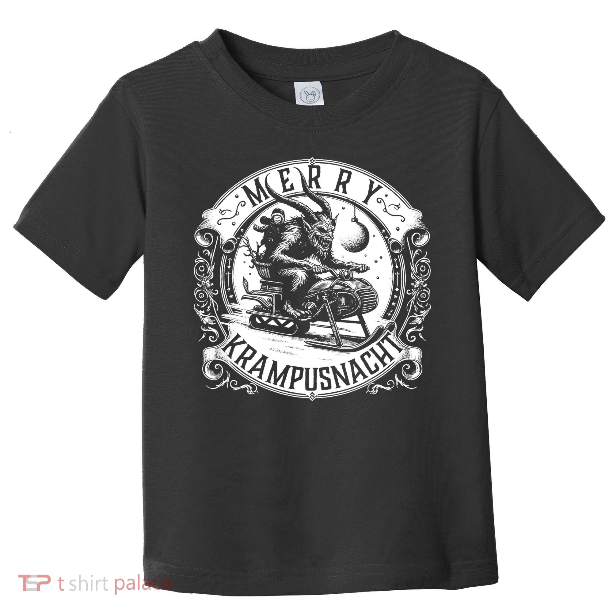 Krampusnacht Krampus On A Snowmobile Toddler T-Shirt