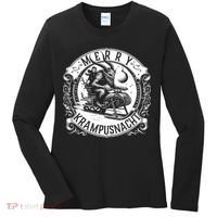 Krampusnacht Krampus On A Snowmobile Women's Long Sleeve Shirt thumb 0