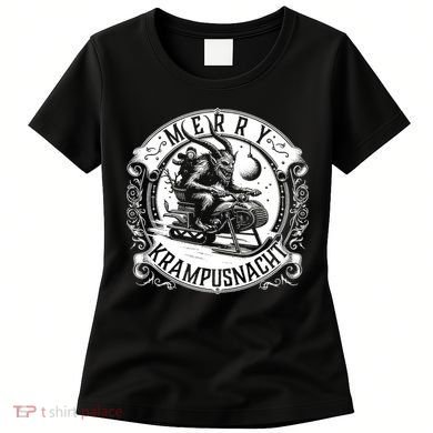 Krampusnacht Krampus On A Snowmobile Women's T-Shirt