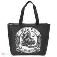 Krampusnacht Krampus On A Snowmobile Tote Bag thumb 0