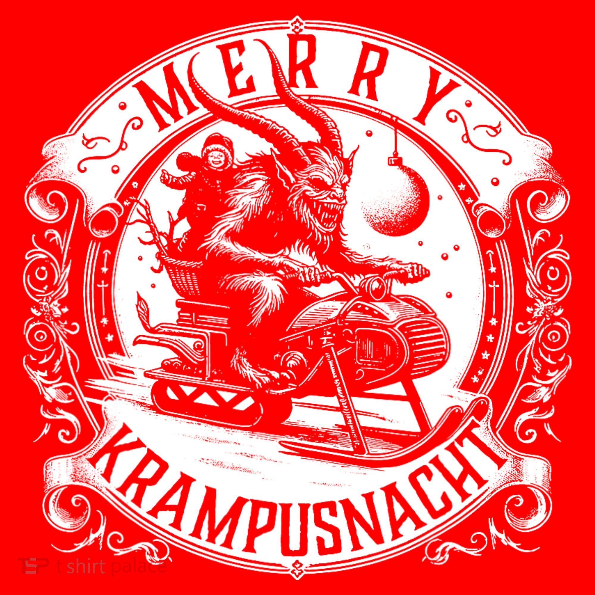Krampusnacht Krampus On A Snowmobile Santa Hat