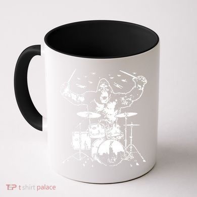 King Kong Playing Drums Coffee Mug