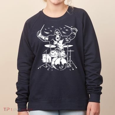 King Kong Playing Drums Women's Sweatshirt