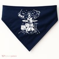 King Kong Playing Drums USA-Made Doggie Bandana thumb 0