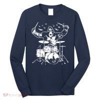 King Kong Playing Drums Long Sleeve Shirt thumb 0