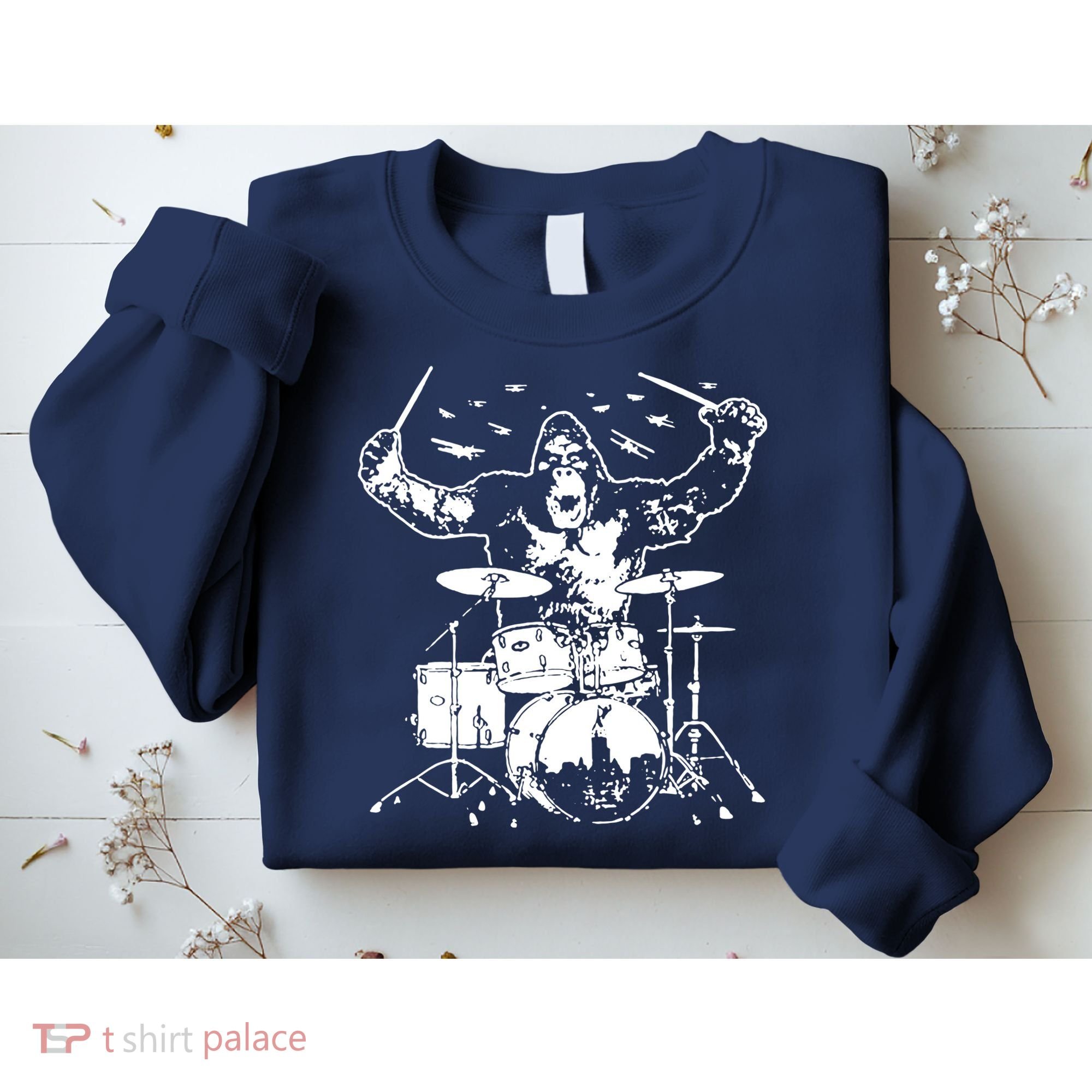 King Kong Playing Drums Sweatshirt