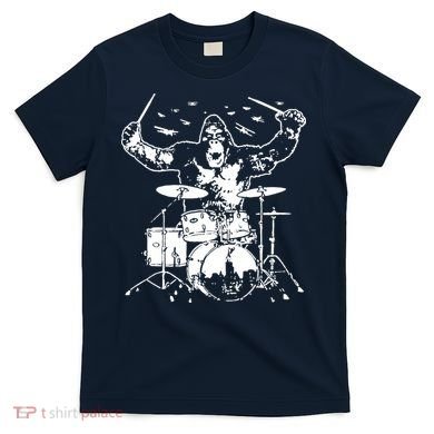 King Kong Playing Drums T-Shirt