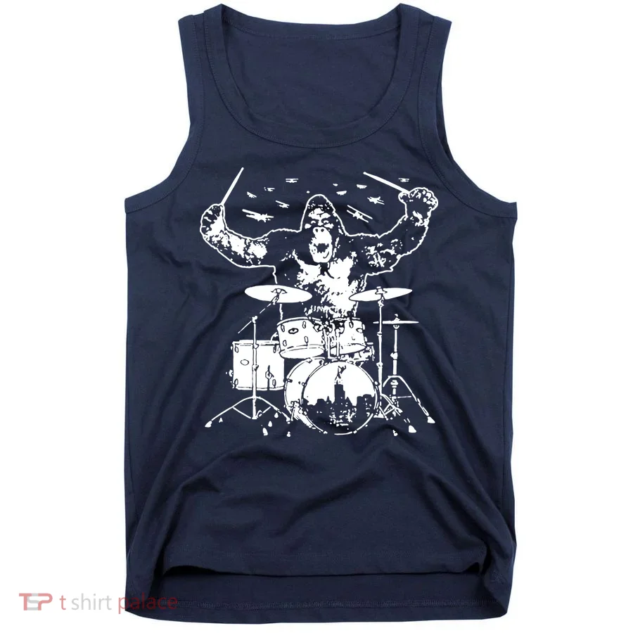 King Kong Playing Drums Tank Top