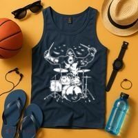 King Kong Playing Drums Tank Top thumb 4