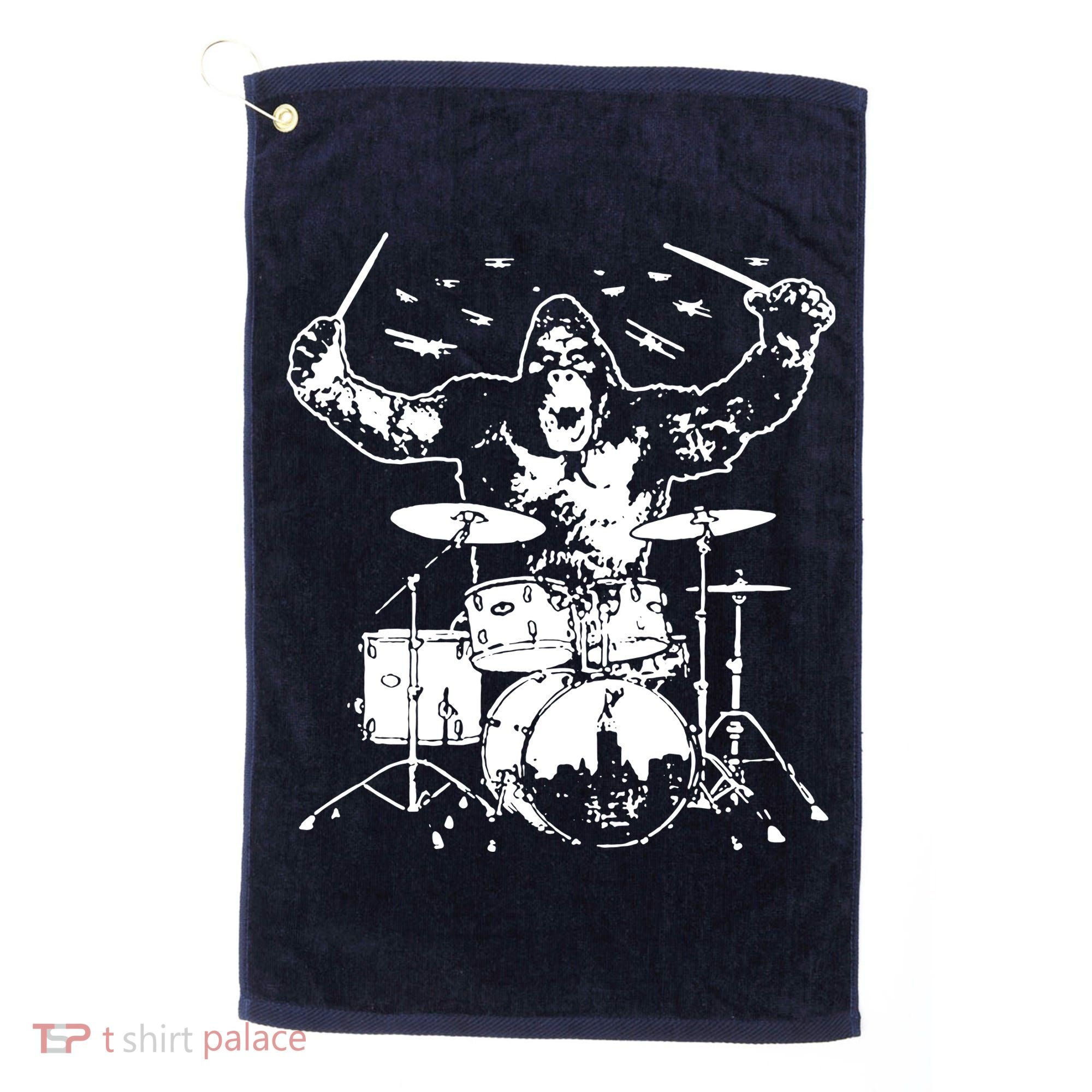 King Kong Playing Drums Golf Towel
