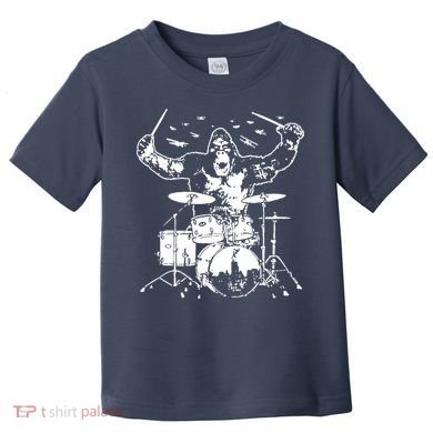 King Kong Playing Drums Toddler T-Shirt