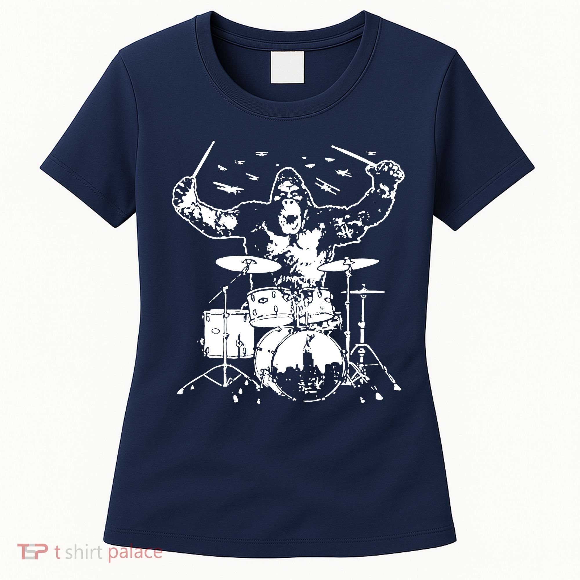 King Kong Playing Drums Women's T-Shirt