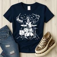 King Kong Playing Drums Women's T-Shirt thumb 3