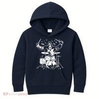 King Kong Playing Drums Kids Hoodie thumb 0
