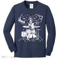 King Kong Playing Drums Kids Long Sleeve Shirt thumb 0