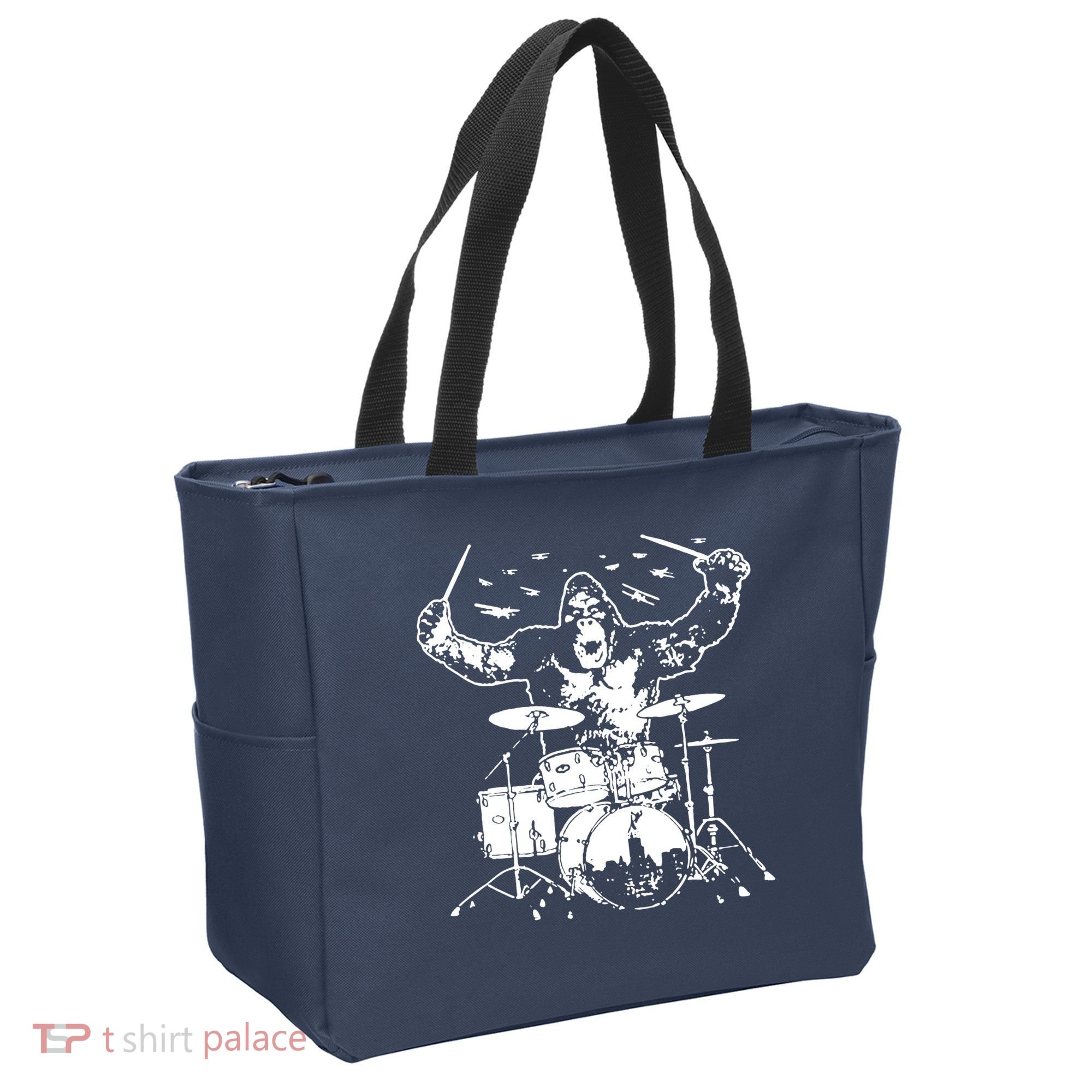 King Kong Playing Drums Tote Bag