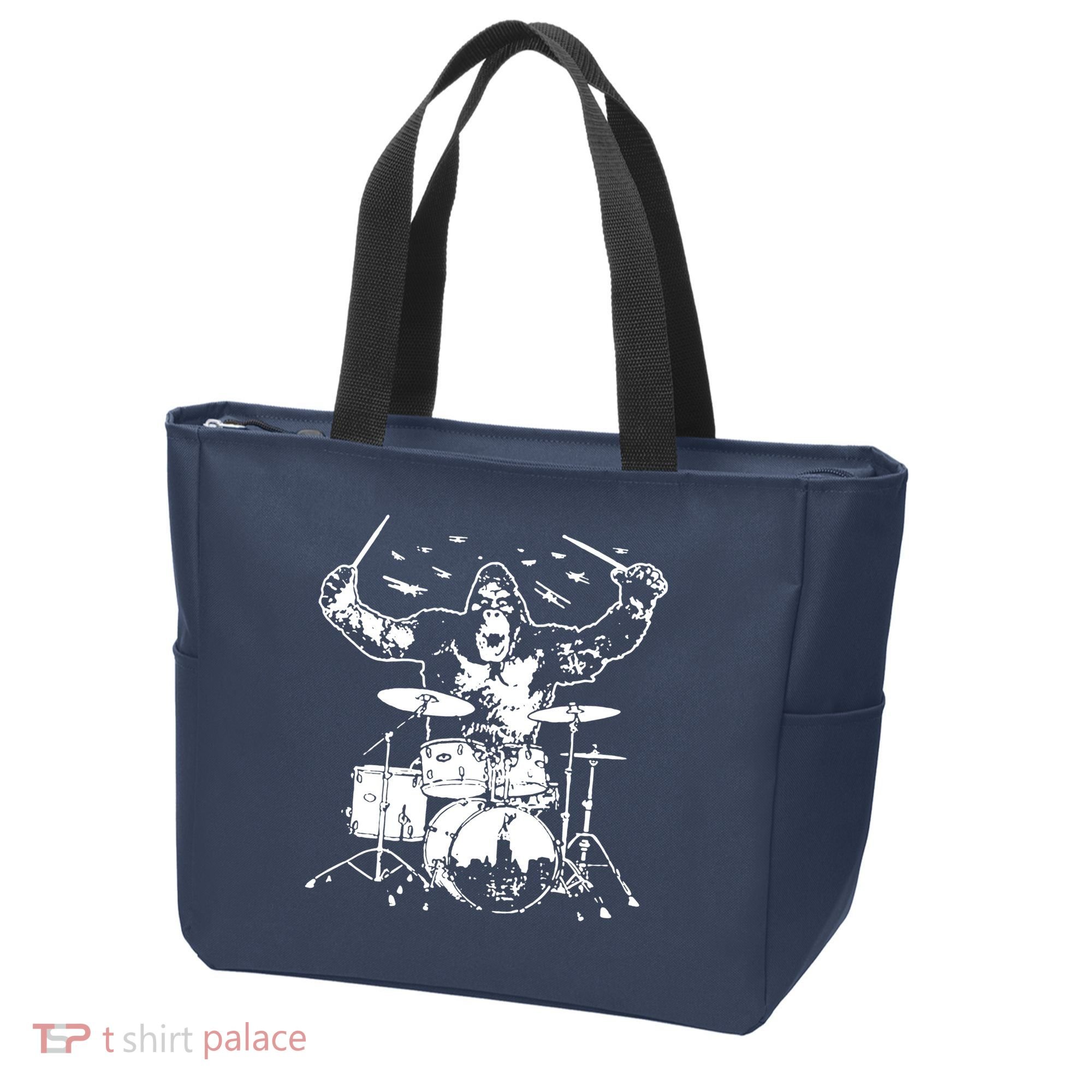 King Kong Playing Drums Tote Bag