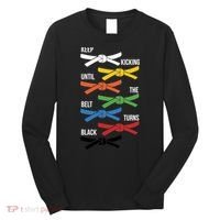 Keep Kicking Until The Beld Turns Black Taekwondo Long Sleeve Shirt thumb 0